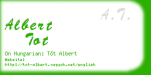 albert tot business card
