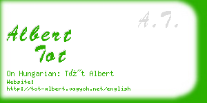 albert tot business card